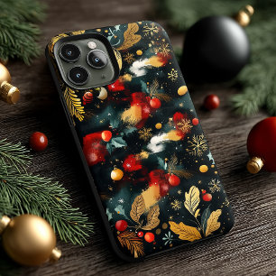 Coque Pour iPhone 14 Pro Motif d'ornements de Noël abstraits festifs