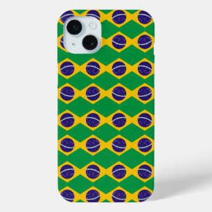 Coque iPhone 15 Mini Motif du drapeau brésilien