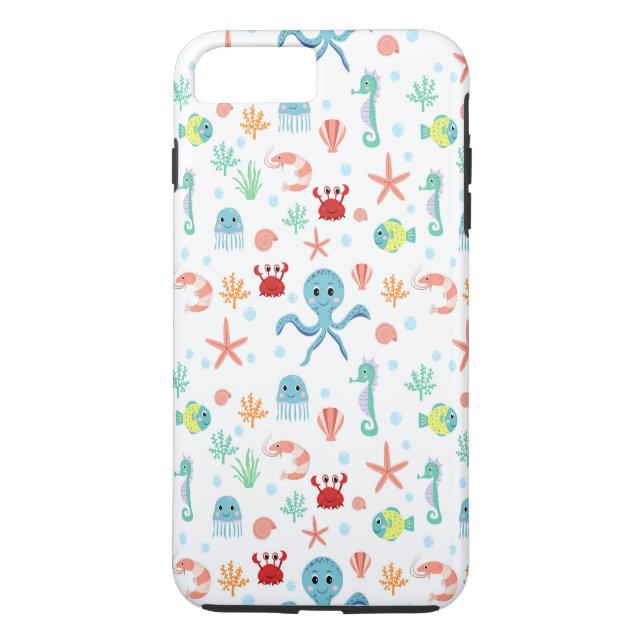 Coques Case-Mate iPhone Motif du monde marin (Dos)