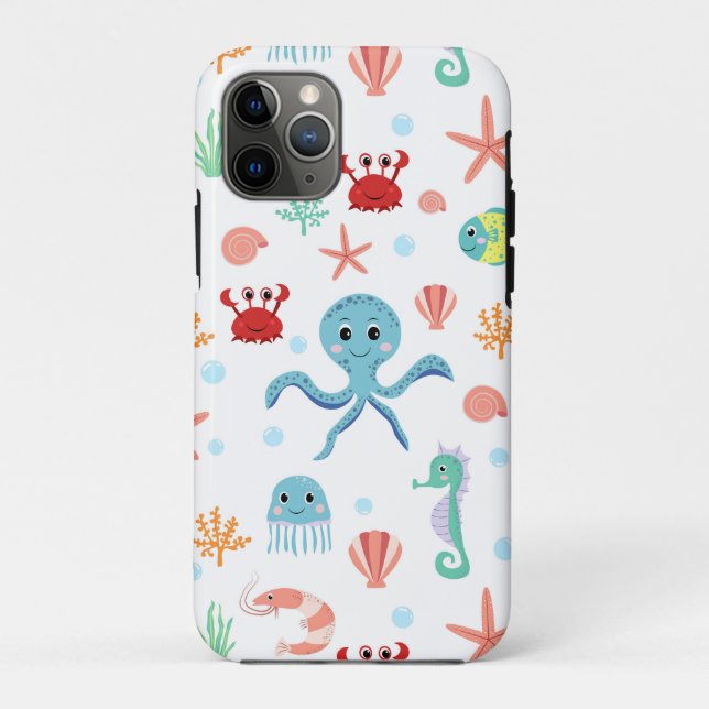 Coques Case-Mate iPhone Motif du monde marin (Dos)