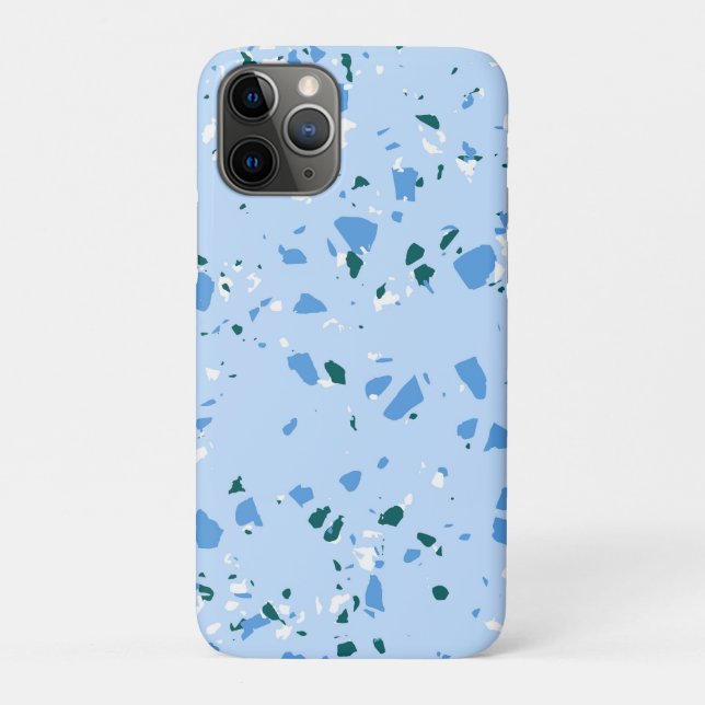Coques Case-Mate iPhone Motif du Terrazzo Bleu (Dos)