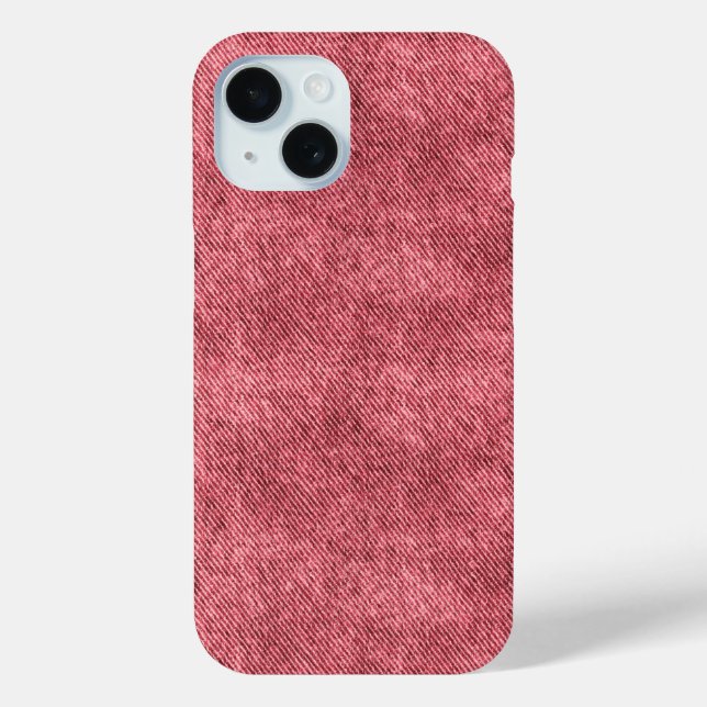 Coques Case-Mate iPhone Motif Dull Red Denim (Verso)