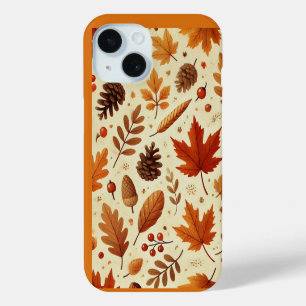 Coque Pour iPhone 15 Motif élégant d'automne