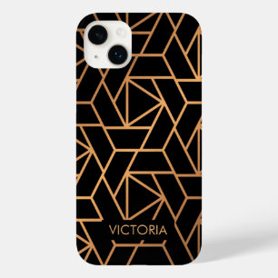 Coque Pour iPhone 14 Plus Motif élégant noir et or