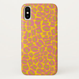 Case-Mate iPhone Case Motif Empreinte de léopard Jungle jaune rose