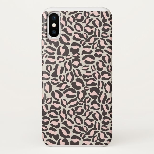 Coques Case-Mate iPhone Motif Empreinte de léopard Jungle rose (Dos)