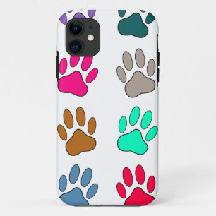 Coque Case-Mate Pour iPhone Motif Empreinte de patte de chien multicolore