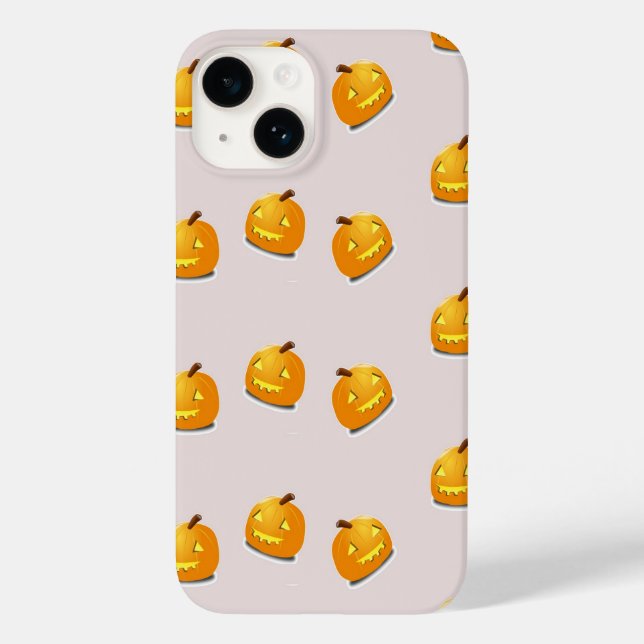 Coques Case-Mate iPhone Motif en chef citrouille orange (Verso)