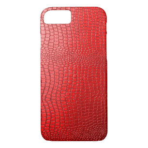 Coques Pour iPhone Motif en cuir de serpent de tons rouges Imprimer