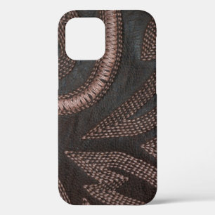 Case-Mate iPhone Case Motif en cuir Vintage Brown cousu de façon décor