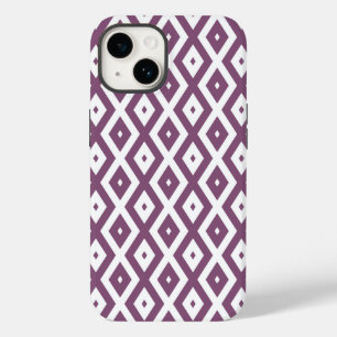 Coque Pour iPhone 14 Motif en diamant blanc et mauve