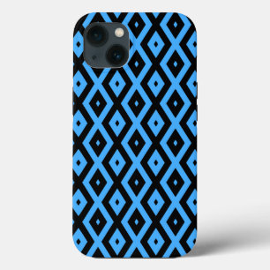 Case-Mate iPhone Case Motif en diamant bleu ciel et noir Coque-Mate iPho
