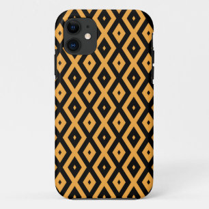Case-Mate iPhone Case Motif en diamant jaune et noir