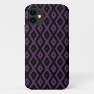 Case-Mate iPhone Case Motif en diamant noir et violet foncé