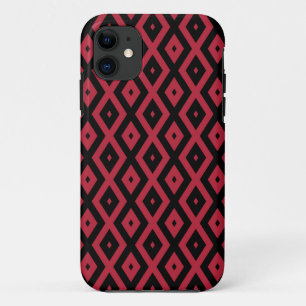 Case-Mate iPhone Case Motif en diamant rouge et noir