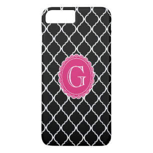 Case-Mate iPhone Case Motif en latte marocain noir Hot rose