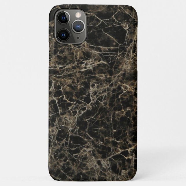 Coques Case-Mate iPhone Motif en marbre noir (Dos)