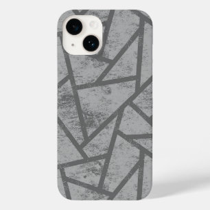 Coque Pour iPhone 14 Motif en mosaïque gris