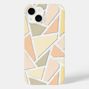 Coque Pour iPhone 14 Motif en mosaïque jaune citron