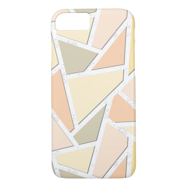 Coques Case-Mate iPhone Motif en mosaïque jaune citron (Dos)