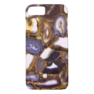 Case-Mate iPhone Case Motif en pierre blanche Brown violet