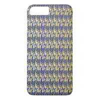 Motif en plumes de paon bleu et or