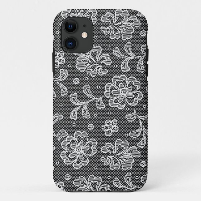 Coques Case-Mate iPhone motif en tissu de dentelle 1 (Dos)