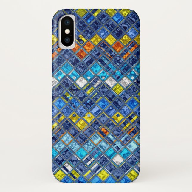 Coques Case-Mate iPhone Motif en verre Abstrait en mosaïque (Dos)
