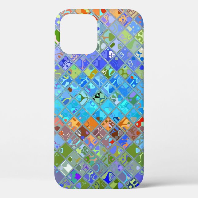 Coques Case-Mate iPhone Motif en verre Abstrait en mosaïque (Verso)