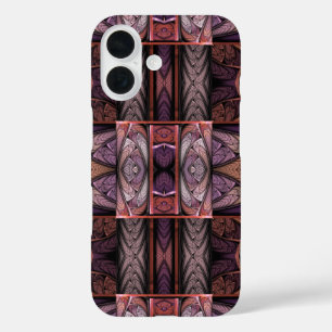 Coques iPhone 16 Motif en verre Abstrait violet Rennie Mac
