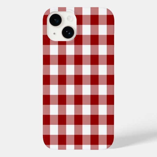 Coques Case-Mate iPhone Motif En vichy rouge et blanc (Verso)