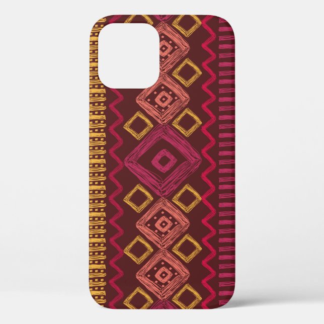 Coques Case-Mate iPhone motif ethnique Abstrait et sans couture. (Verso)