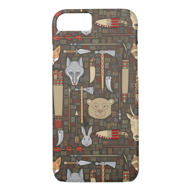 Coques Case-Mate iPhone Motif ethnique de chasse (Dos)