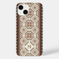 Motif ethnique oriental floral