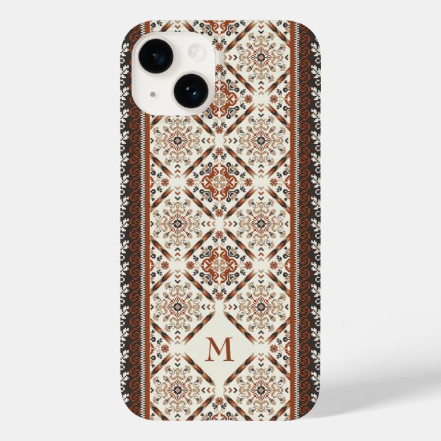 Coques Case-Mate iPhone Motif ethnique oriental floral (Verso)