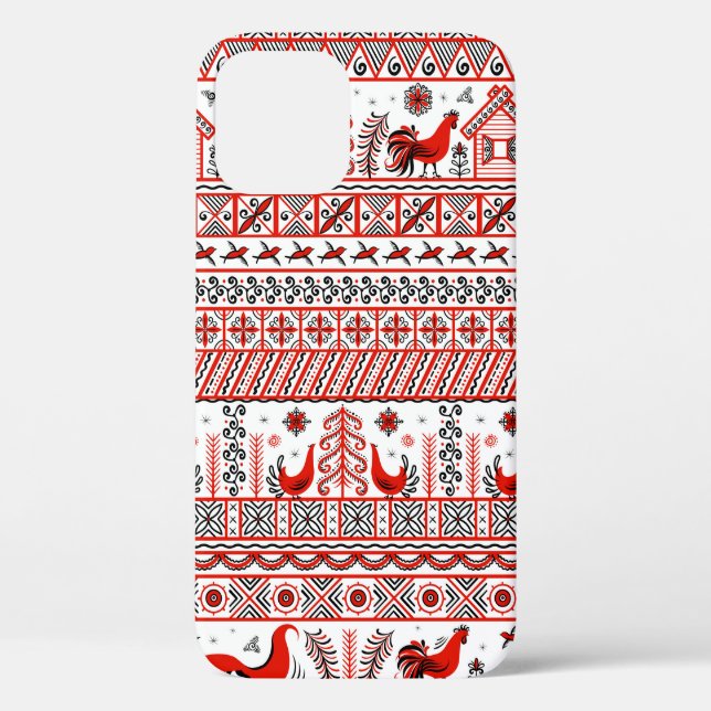 Coques Case-Mate iPhone Motif ethnique tribal rouge homogène (Verso)