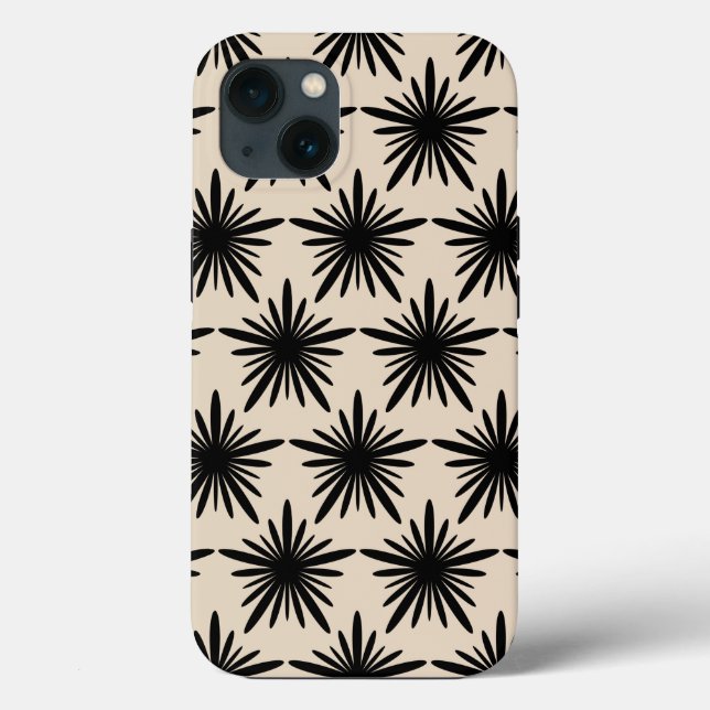 Coques Case-Mate iPhone Motif Étoile Abstraite Beige Et Boho Noir (Verso)