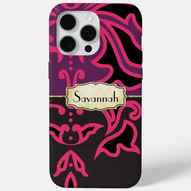 Coques Case-Mate iPhone Motif étoile céleste noir et or (Verso)