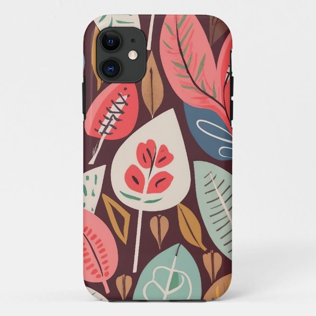 Coques Case-Mate iPhone Motif Feuille Abstrait (Dos)