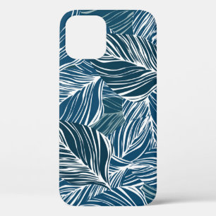 Case-Mate iPhone Case Motif Feuille bleue : Papier peint Vintage.