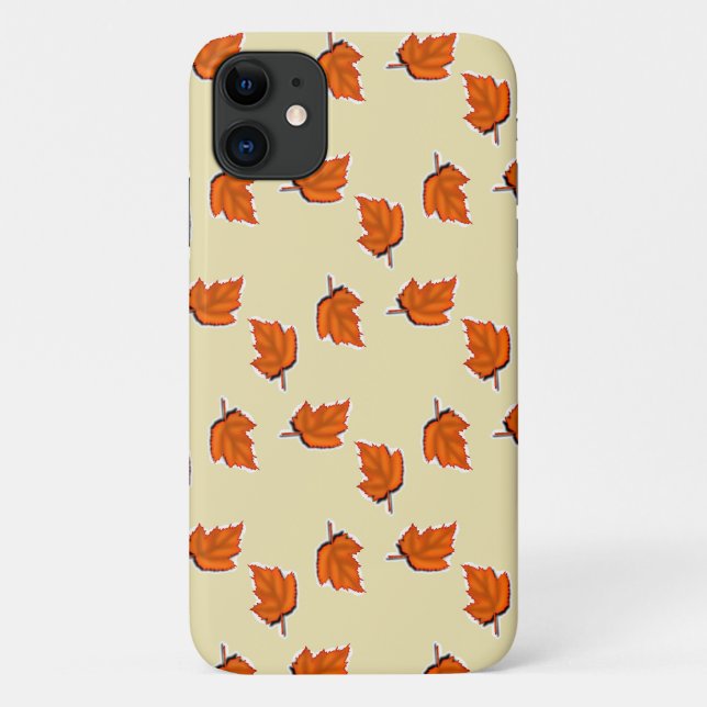 Coques Case-Mate iPhone motif feuille Brown sec (Dos)