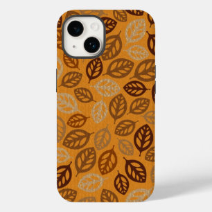 Coque Pour iPhone 14 Motif feuille marron
