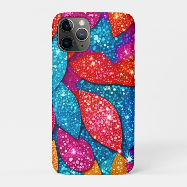 Coques Case-Mate iPhone Motif feuille Parties scintillant mousseuse (Dos)