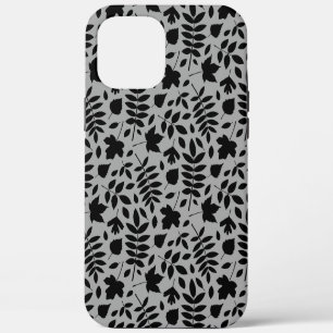 Case-Mate iPhone Case Motif Feuille tombé noir sur gris
