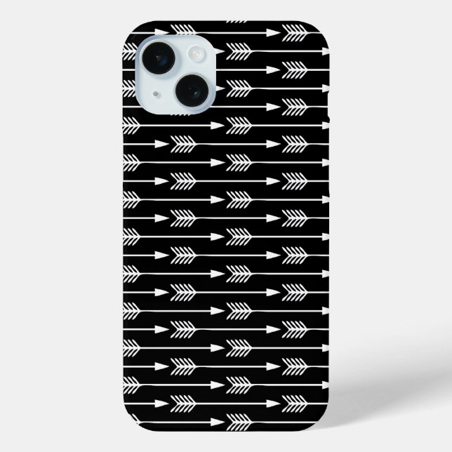 Coques Case-Mate iPhone Motif Flèches noir et blanc (Verso)