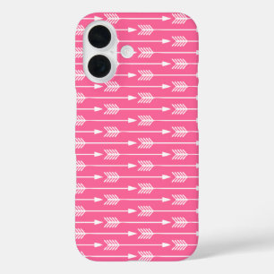 Coques iPhone 16 Motif Flèches roses chaudes