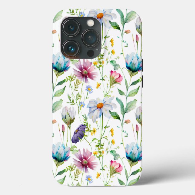 Coques Case-Mate iPhone Motif fleur sauvage moderne (Verso)