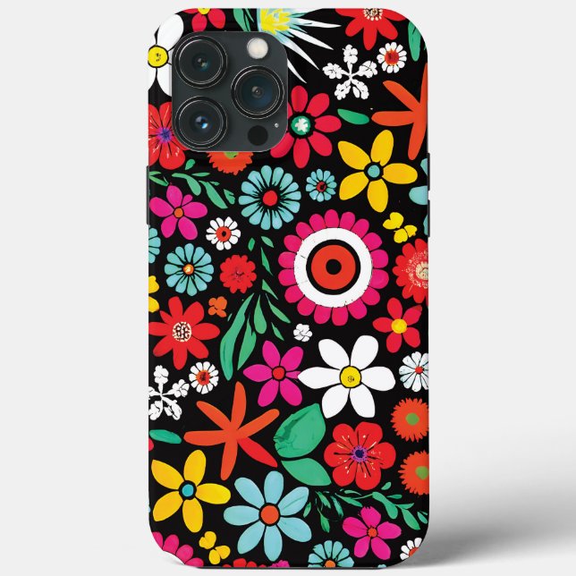 Coques Case-Mate iPhone Motif fleur sauvage rétro (Verso)