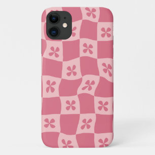 Case-Mate iPhone Case Motif floral à carreaux rose rétro