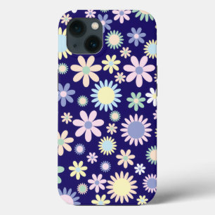 Case-Mate iPhone Case Motif floral à fond bleu